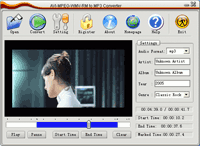 Screenshot - AVI MPEG WMV RM to MP3 Converter