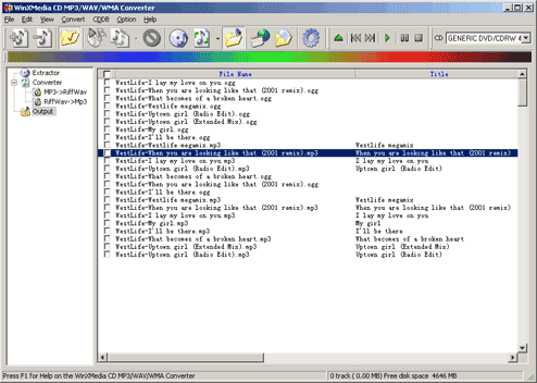 CD MP3 WAV WMA Converter