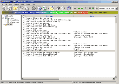 CD MP3 WAV WMA Converter