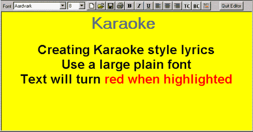 Kareoke Lyrics